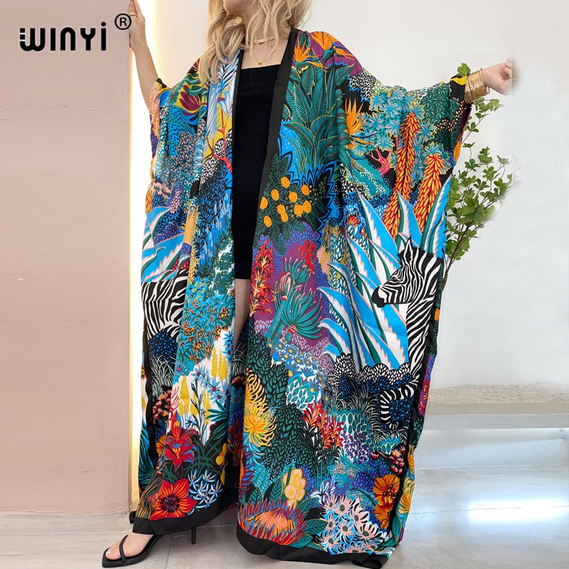 Robe Silk Women - WINYI Afrika Midden-Oosten Kimono Dames Cardigan