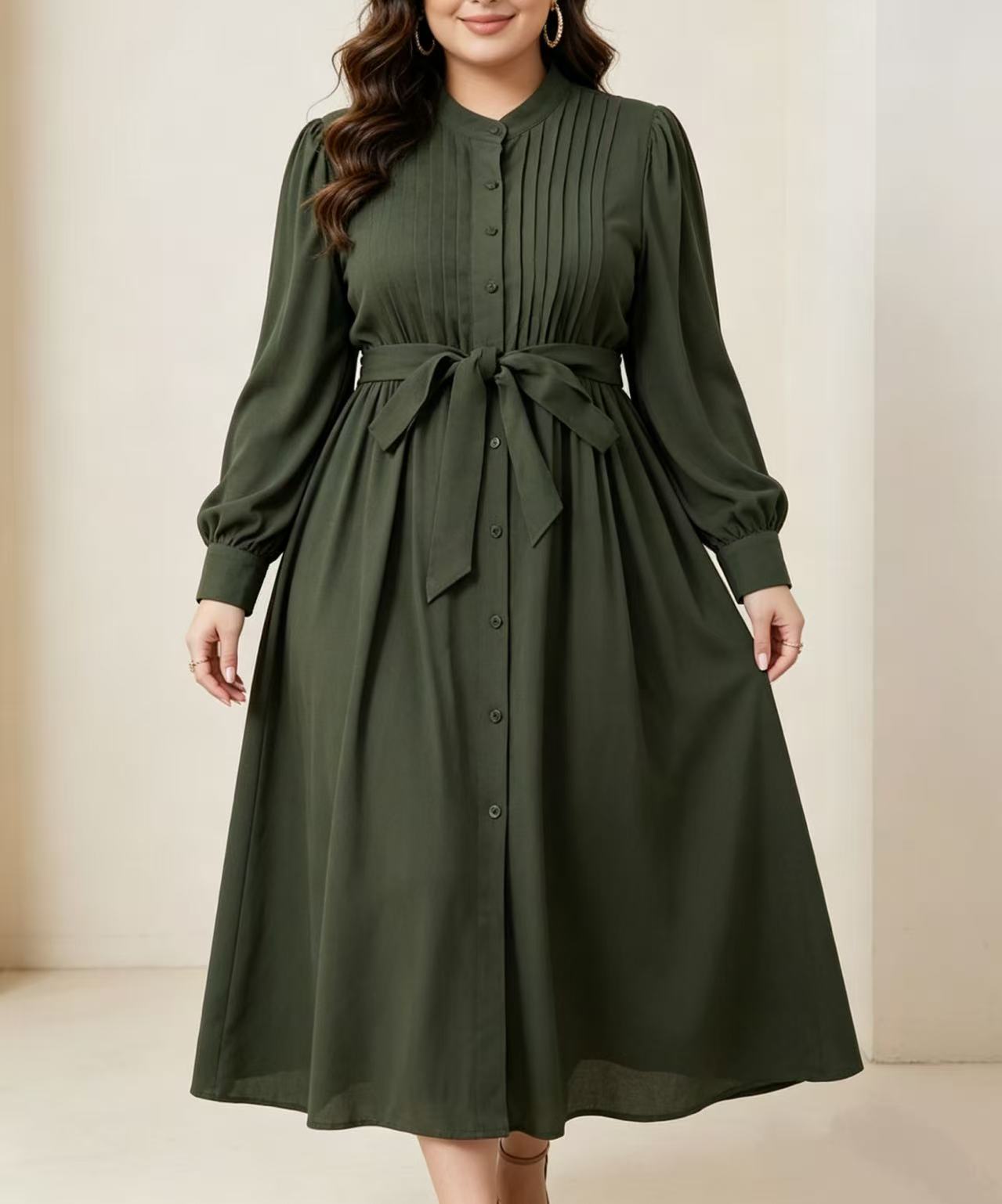 Corset Waist Cinch - Plus size dames maxi jurk in