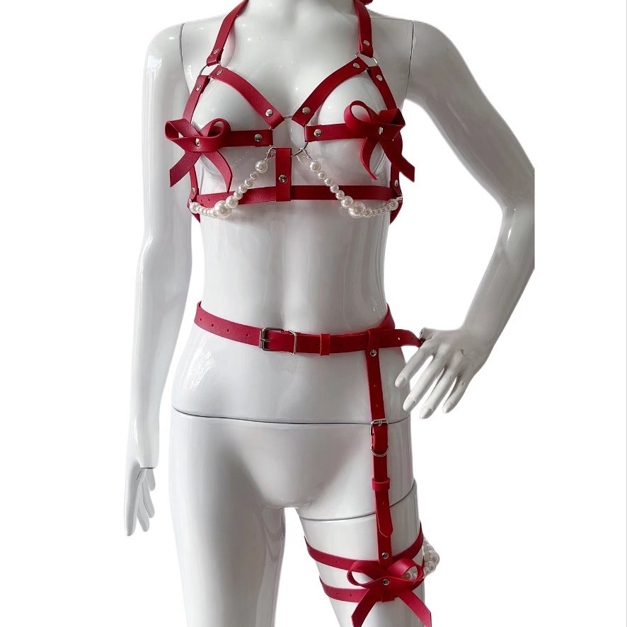 Sexy lederen harnas vrouwen se - Garter Belt Set recensie en prijs